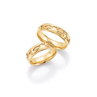 2 x Trauringe mit Diamant 585er Gold - H gallery