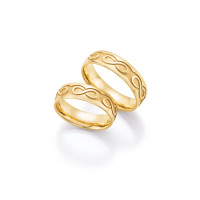 2 x Trauringe mit Diamant 585er Gold - H gallery