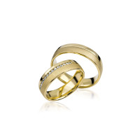 2 x Trauringe mit Diamant - Basic Kollek gallery