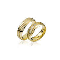 2 x Trauringe mit Diamant - Basic Kollek gallery