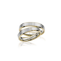 2 x Trauringe mit Diamant - Basic Kollek gallery