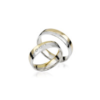 2 x Trauringe mit Diamant - Basic Kollek gallery