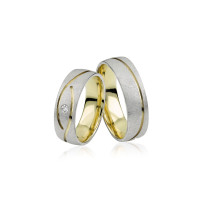 2 x Trauringe mit Diamant - Basic Kollek gallery