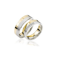 2 x Trauringe mit Diamant - Basic Kollek gallery