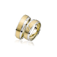 2 x Trauringe mit Diamant - Basic Kollek gallery