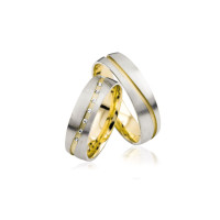 2 x Trauringe mit Diamant - Basic Kollek gallery