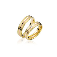 2 x Trauringe mit Diamant - Basic Kollek gallery
