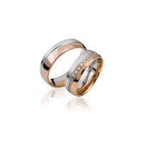 2 x Trauringe mit Diamant - Basic Kollek gallery