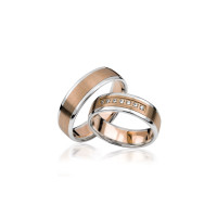 2 x Trauringe mit Diamant - Basic Kollek gallery