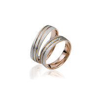2 x Trauringe mit Diamant - Basic Kollek gallery