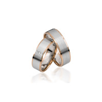 2 x Trauringe mit Diamant - Basic Kollek gallery