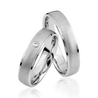 2 x Trauringe mit Diamant - Basic Kollek gallery