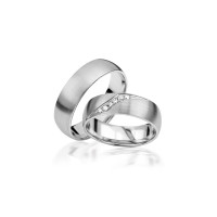 2 x Trauringe mit Diamant - Basic Kollek gallery