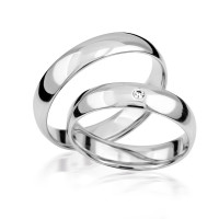 2 x Trauringe mit Diamant - Basic Kollek gallery