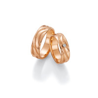 2 x Trauringe mit Diamant 585er Gold - Fascination of Art...