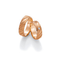 2 x Trauringe mit Diamant 585er Gold - Fascination of Art...