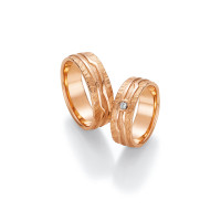 2 x Trauringe mit Diamant 585er Gold - Fascination of Art...