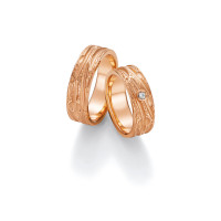 2 x Trauringe mit Diamant 585er Gold - Fascination of Art...