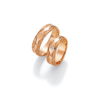 2 x Trauringe mit Diamant 585er Gold - Fascination of Art...