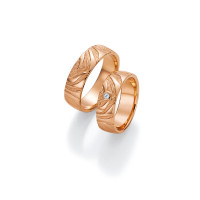 2 x Trauringe mit Diamant 585er Gold - Fascination of Art...