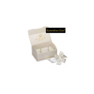2 x Trauringe mit Diamant Weißgold 585er Gold - Honeymoon Infinity - 66/35010-040