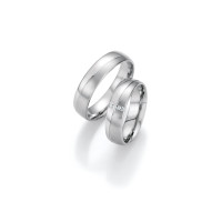 2 x Trauringe mit Diamant 500 Palladium  gallery