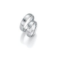 2 x Trauringe mit Diamant 500 Palladium  gallery