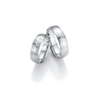 2 x Trauringe mit Diamant 500 Palladium  gallery