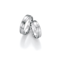 2 x Trauringe mit Diamant 500 Palladium  gallery