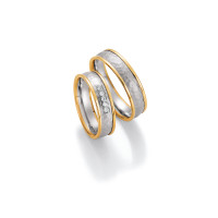 2 x Trauringe mit Diamant 585er Gold - H gallery