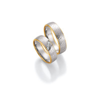 2 x Trauringe mit Diamant 585er Gold - H gallery