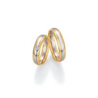 2 x Trauringe mit Diamant 585er Gold - H gallery