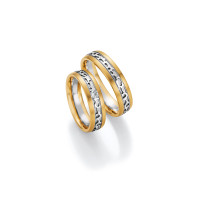 2 x Trauringe mit Diamant 585er Gold - H gallery