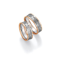 2 x Trauringe mit Diamant 585er Gold - H gallery