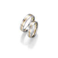 2 x Trauringe mit Diamant 585er Gold - H gallery