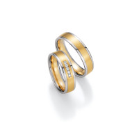 2 x Trauringe mit Diamant 585er Gold - H gallery
