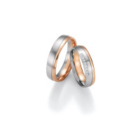 2 x Trauringe mit Diamant 585er Gold - H gallery