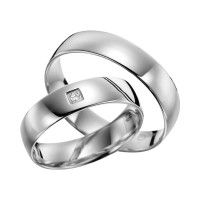 2 x Trauringe mit Diamant Bicolor 585er  gallery