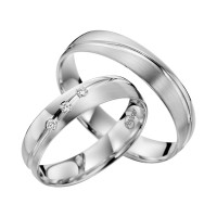 2 x Trauringe mit Diamant Bicolor 585er  gallery