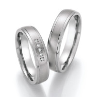 2 x Trauringe mit Diamant - White Style  gallery