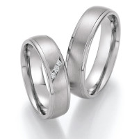 2 x Trauringe mit Diamant - White Style  gallery