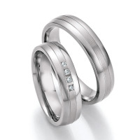2 x Trauringe mit Diamant - White Style  gallery