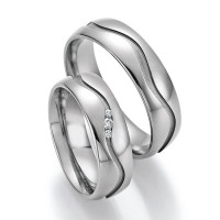 2 x Trauringe mit Diamant - White Style  gallery