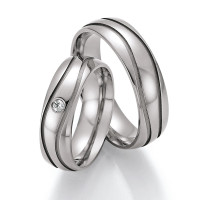 2 x Trauringe mit Diamant - White Style  gallery