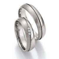 2 x Trauringe mit Diamant - White Style  gallery