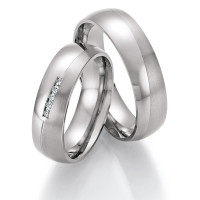 2 x Trauringe mit Diamant - White Style  gallery