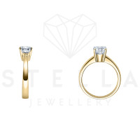 Verlobungsring 375er Gelbgold 0,05ct. Diamant 4er Krappen 3