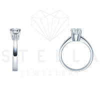 Verlobungsring Solitaire 585er Weißgold 0,35 ct. Diama