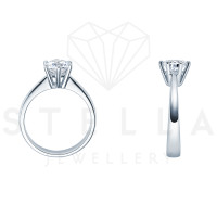 Verlobungsring Solitaire 585er Gelbgold 0,15ct. Diamant 6er 