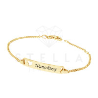 925er Silber ID Armband 17 + 2 cm Vergol gallery